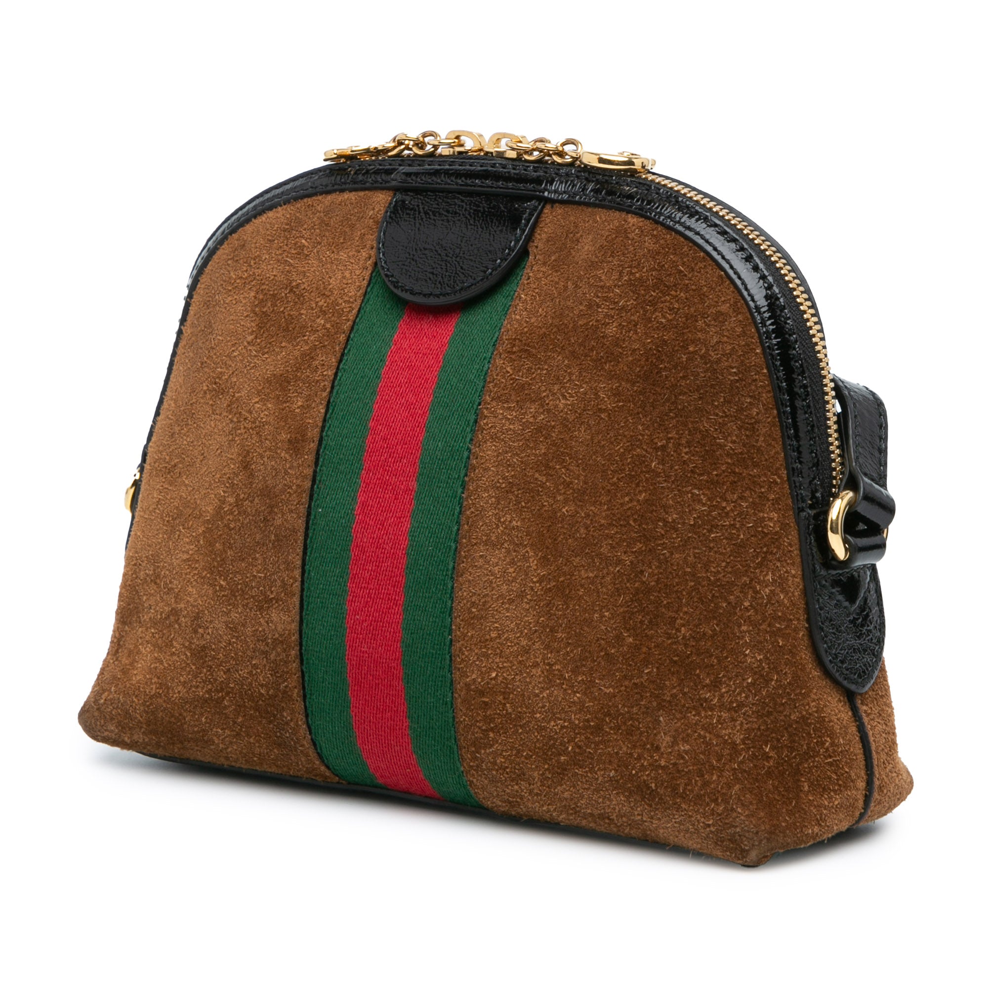 Small Suede Ophidia Dome Crossbody