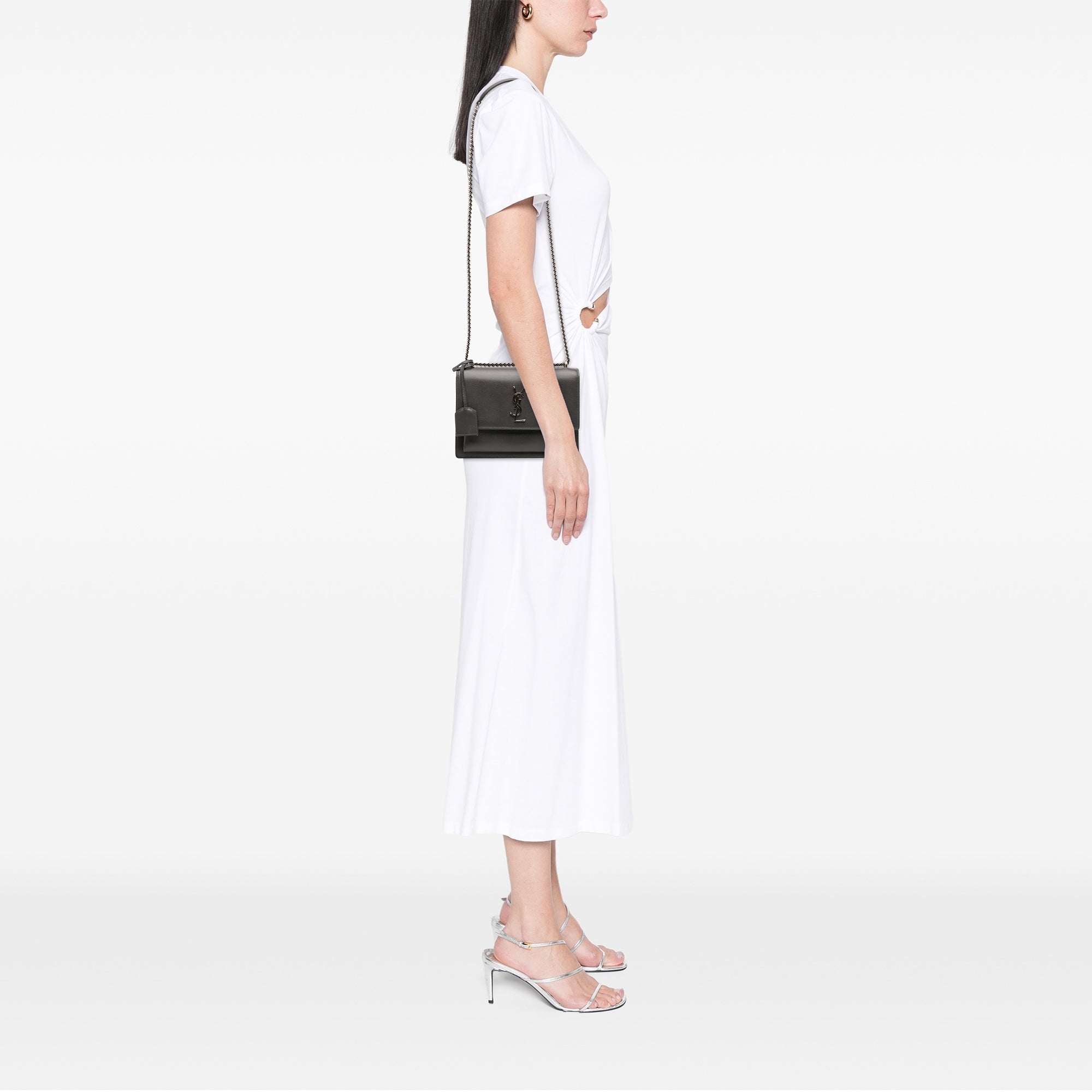 Medium Leather Monogram Sunset Crossbody