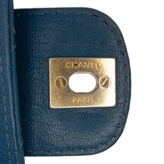 Large Quilted Sheepskin Front Chain Flap