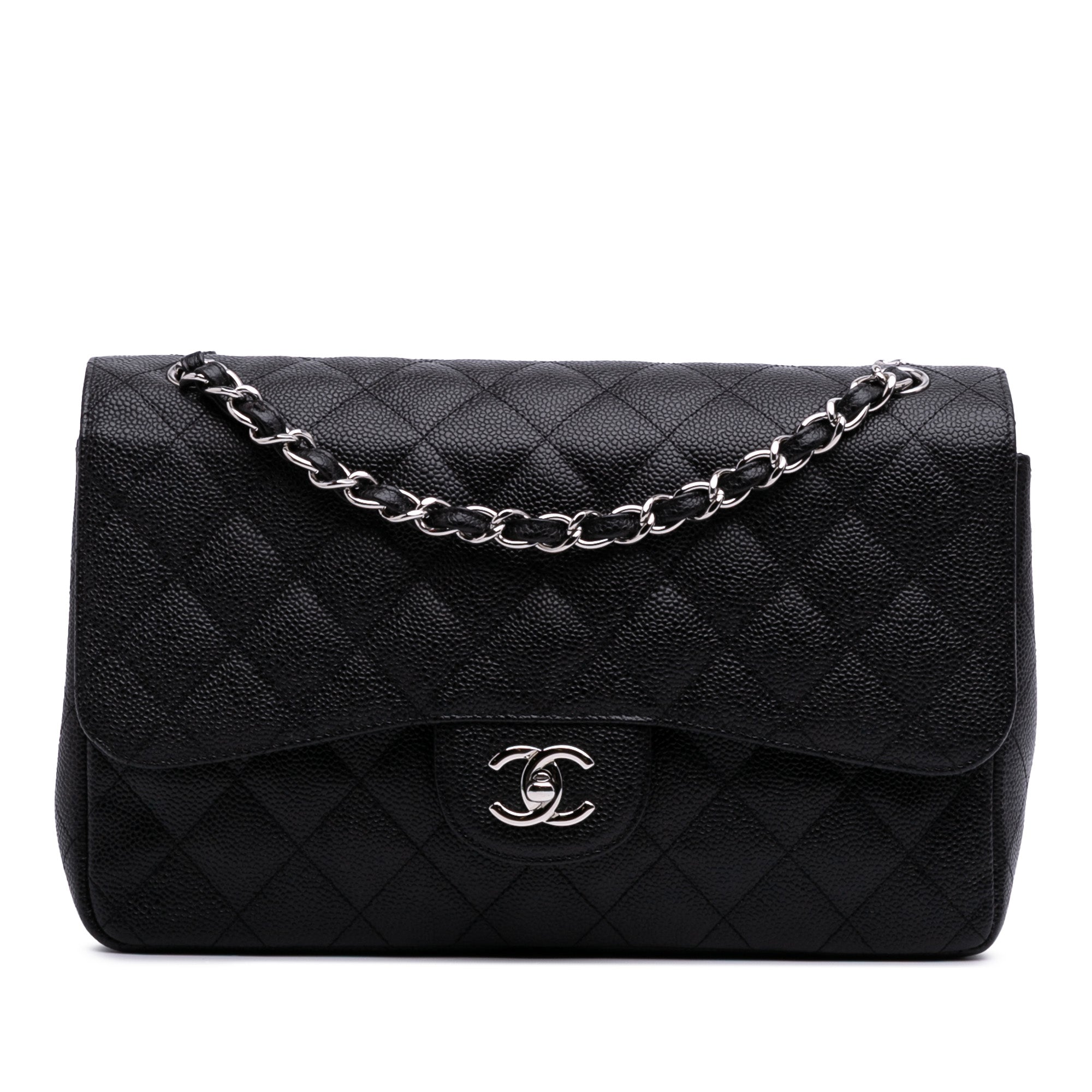 Jumbo Classic Caviar Double Flap