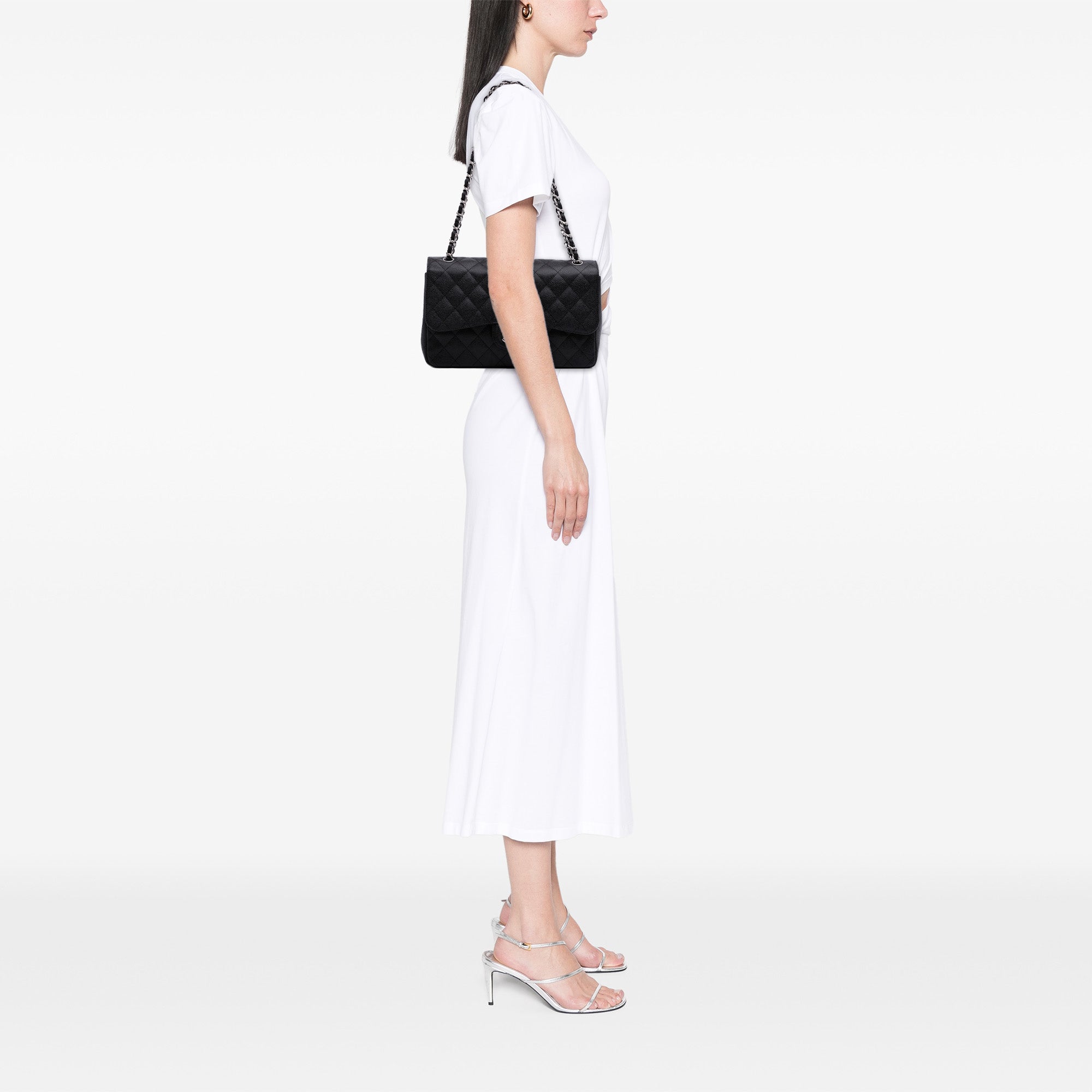 Jumbo Classic Caviar Double Flap