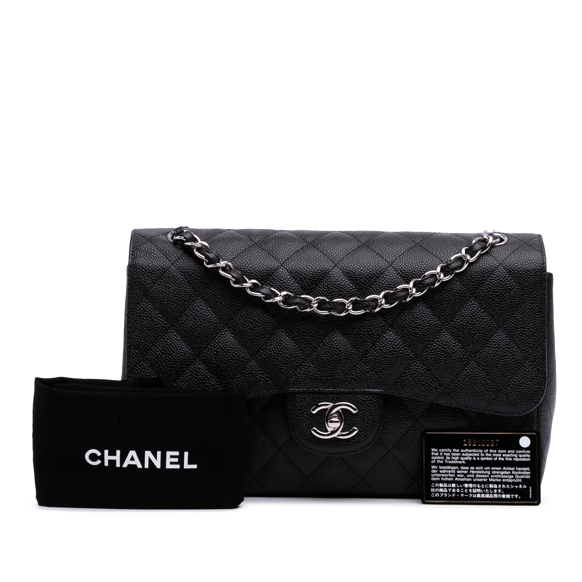 Jumbo Classic Caviar Double Flap
