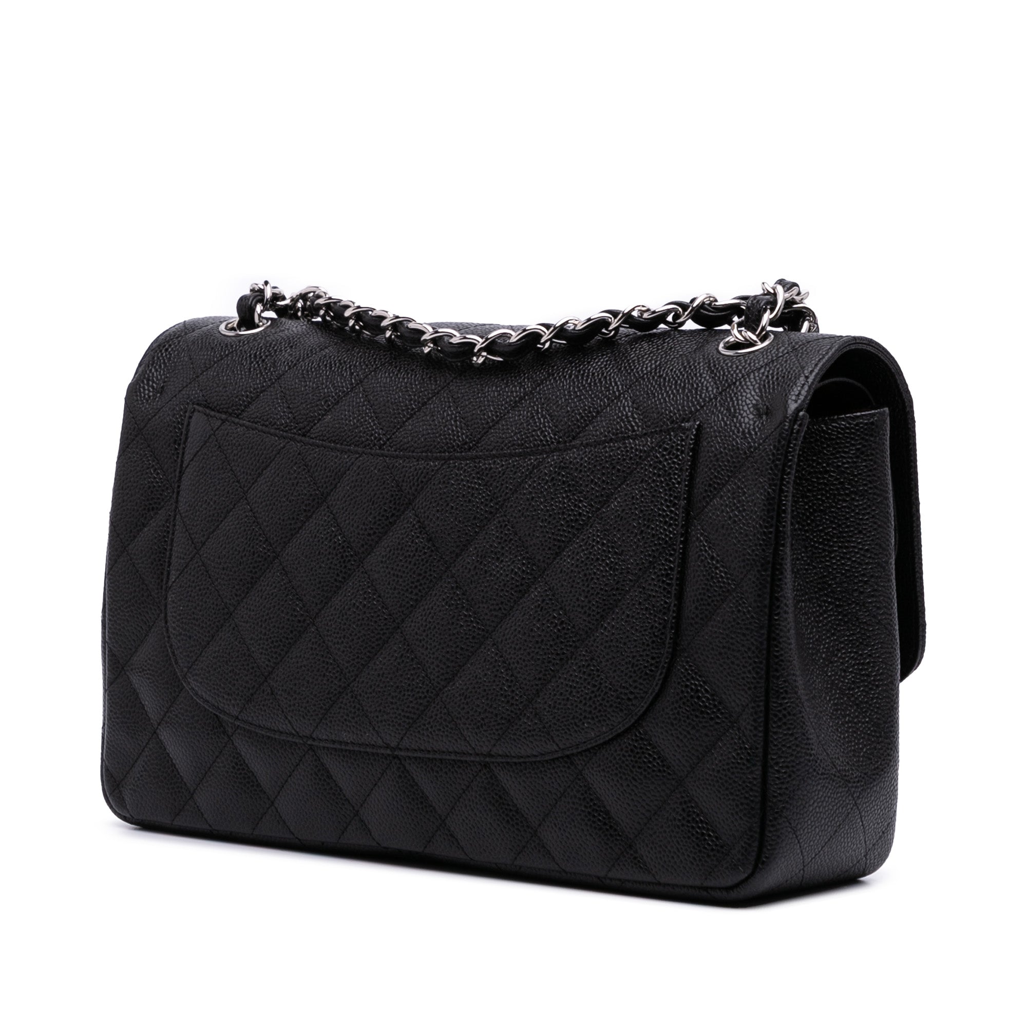 Jumbo Classic Caviar Double Flap