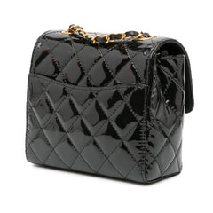 Mini Square Classic Patent Single Flap