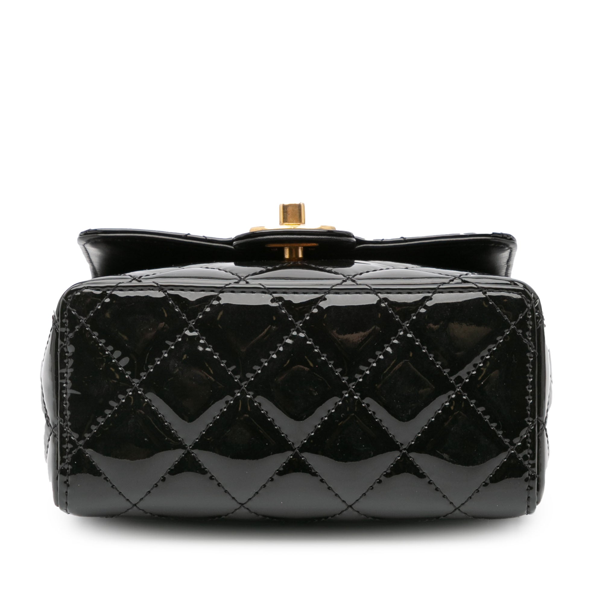 Mini Square Classic Patent Single Flap