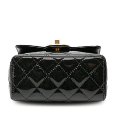 Mini Square Classic Patent Single Flap