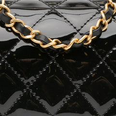 Mini Square Classic Patent Single Flap