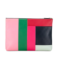 Large Lambskin Colorblock Patchwork O Case_2