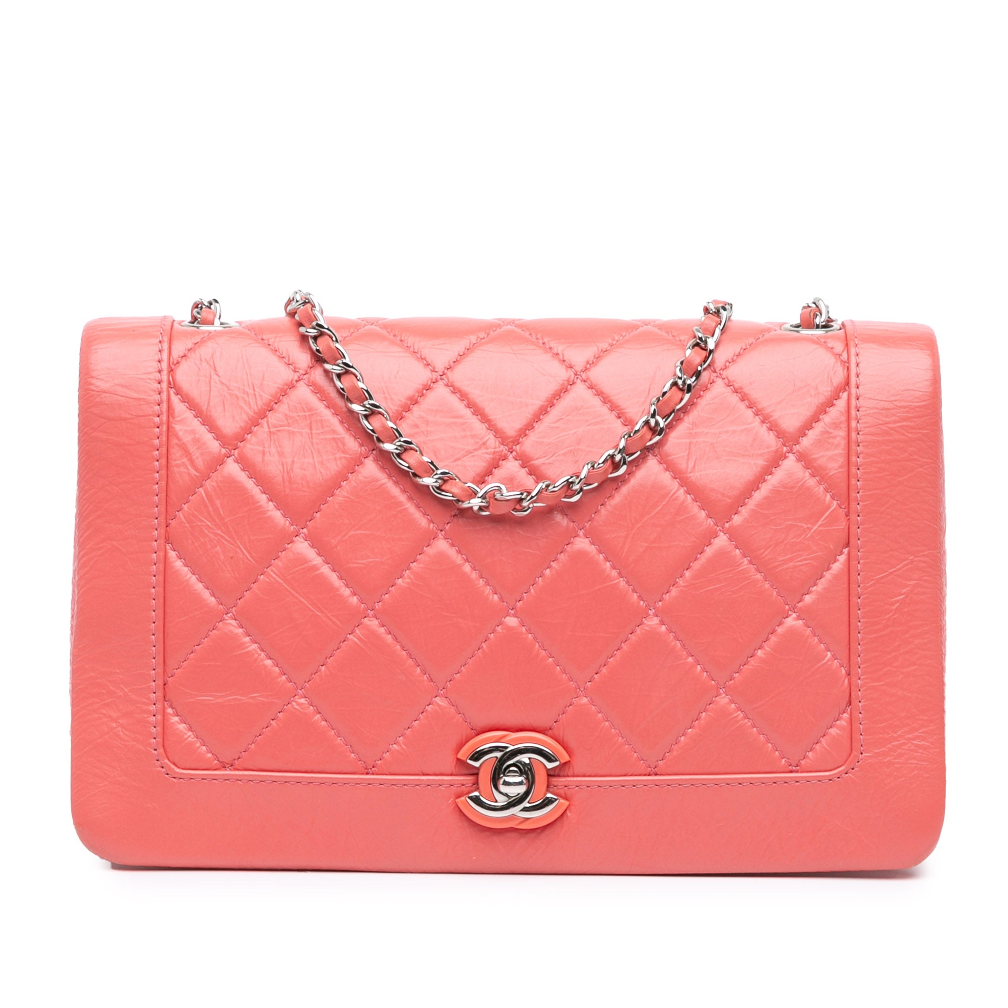 Crumpled Calfskin Bi Quilted Vintage Full Flap