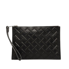 Embossed Leather Clutch Bag_0