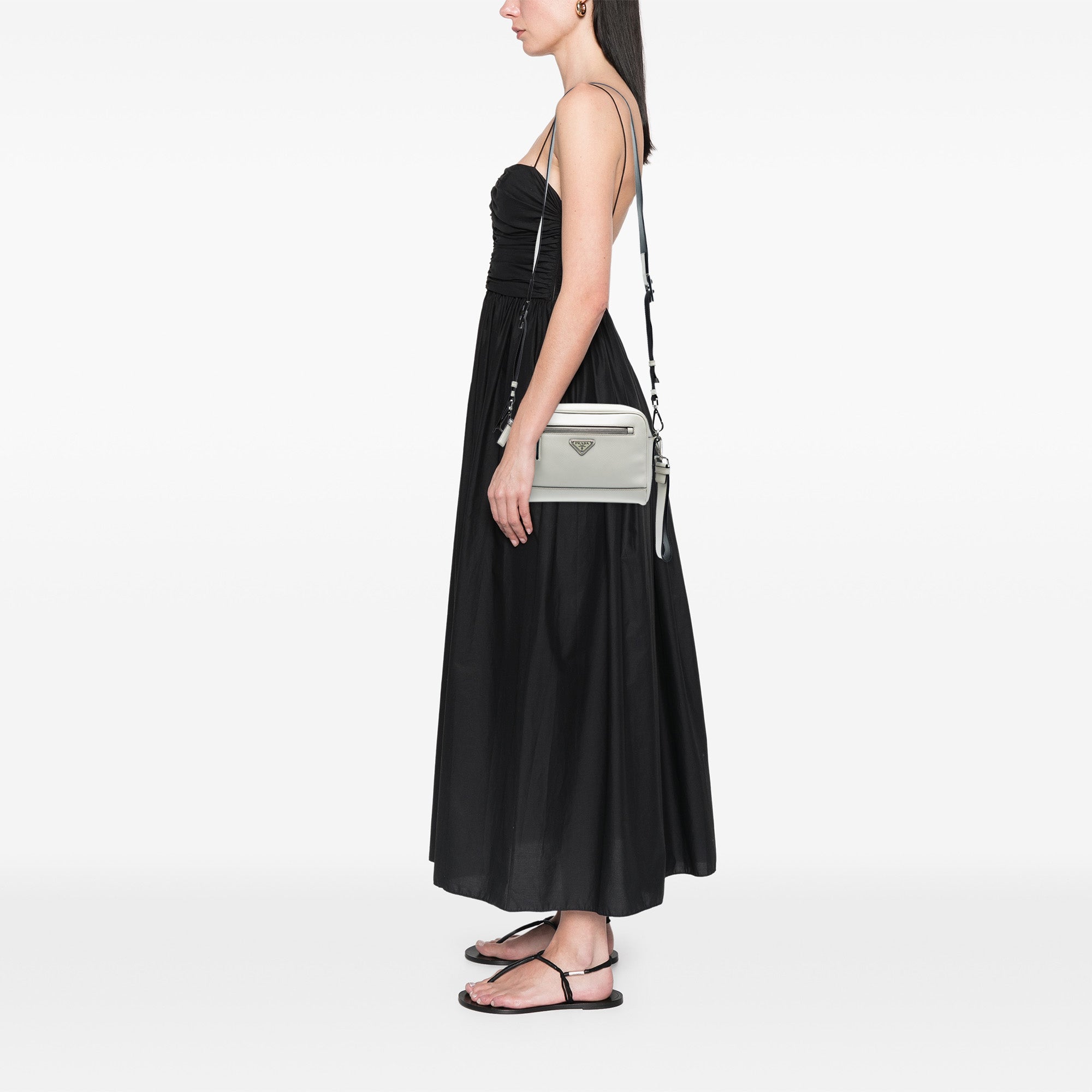 Saffiano Travel Triangle Wristlet Crossbody