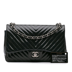 Jumbo Classic Chevron Patent Double Flap