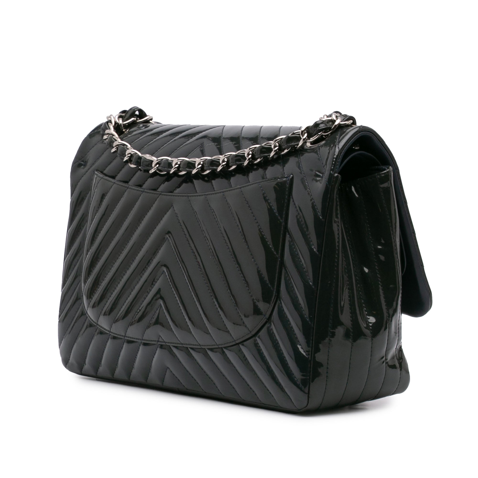 Jumbo Classic Chevron Patent Double Flap