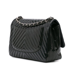 Jumbo Classic Chevron Patent Double Flap