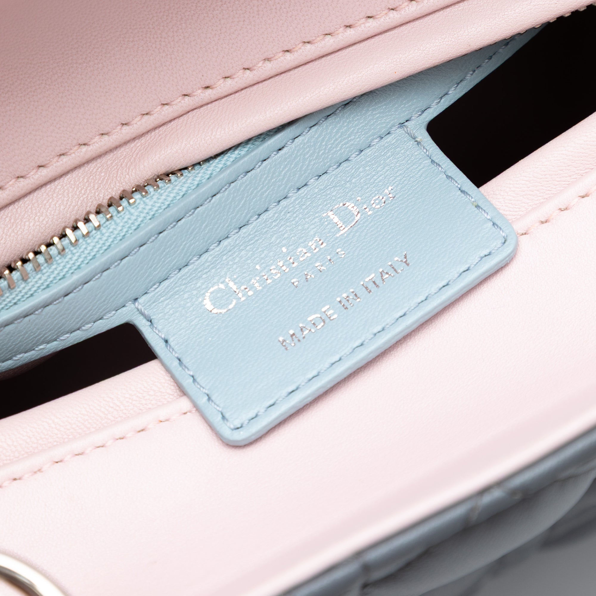 Medium Tricolor Lambskin Cannage Lady Dior