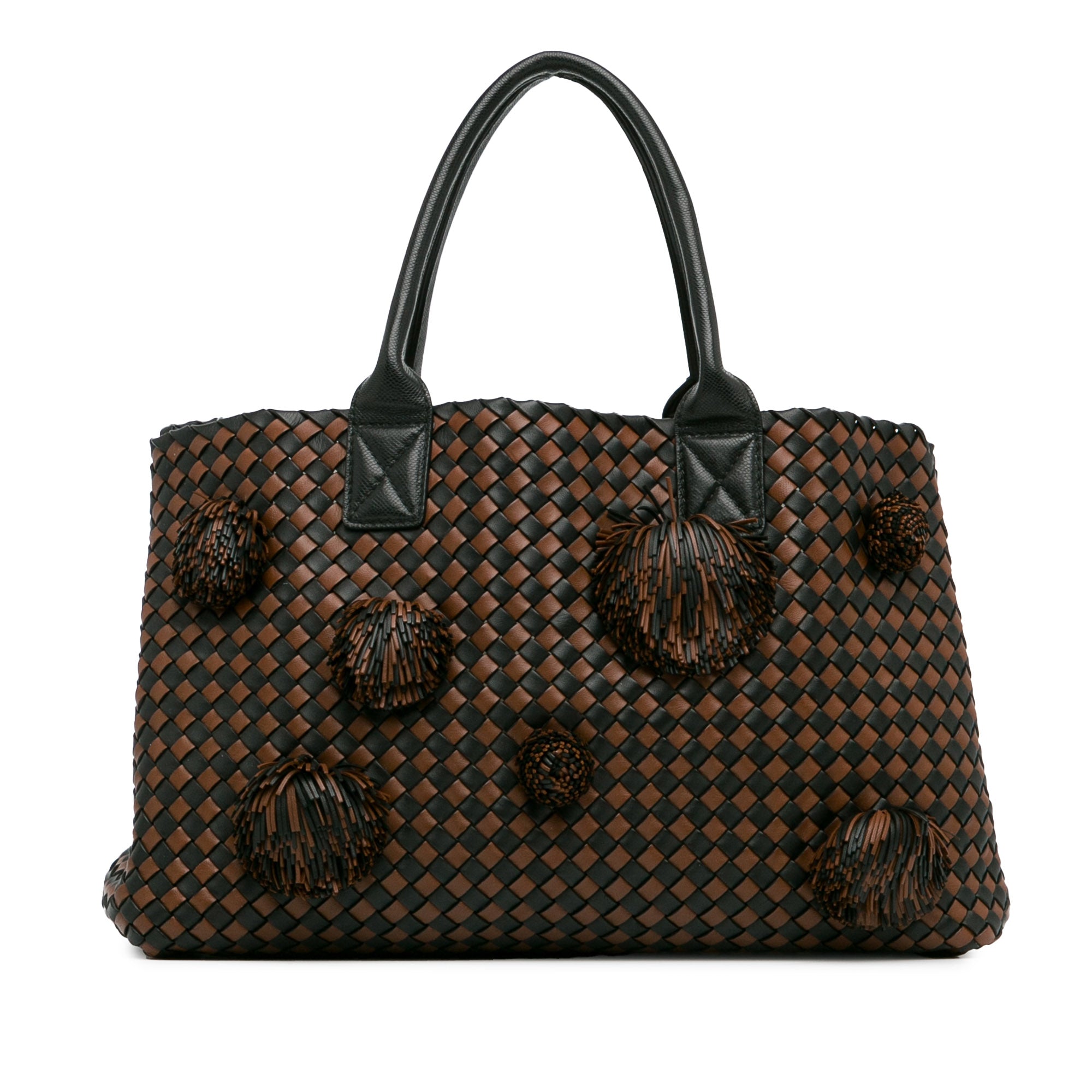 Medium Intrecciato Nappa Pompom Cabat Tote_0