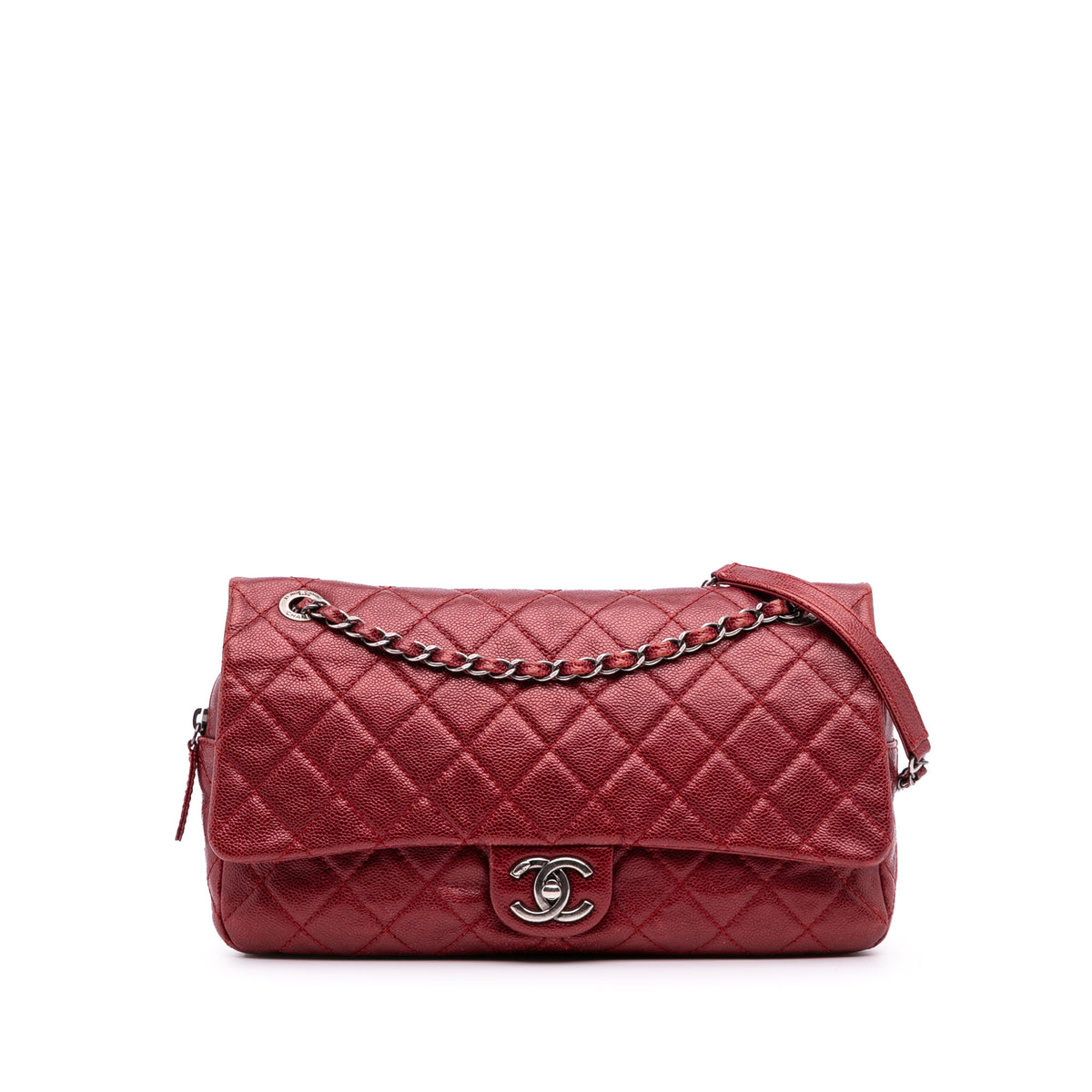 Medium Quilted Caviar Easy Flap