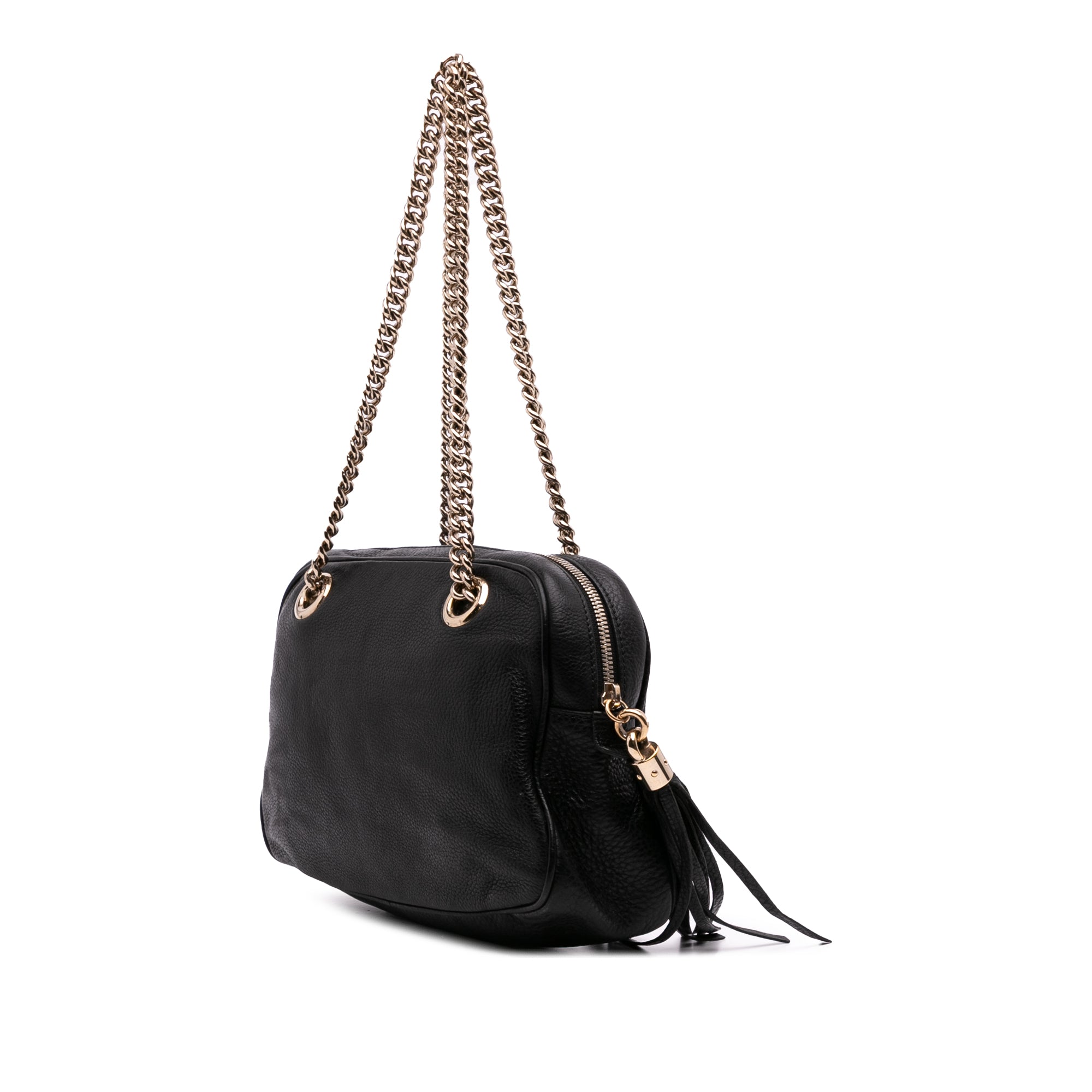 Pebbled Leather Soho Chain Zip Shoulder Bag