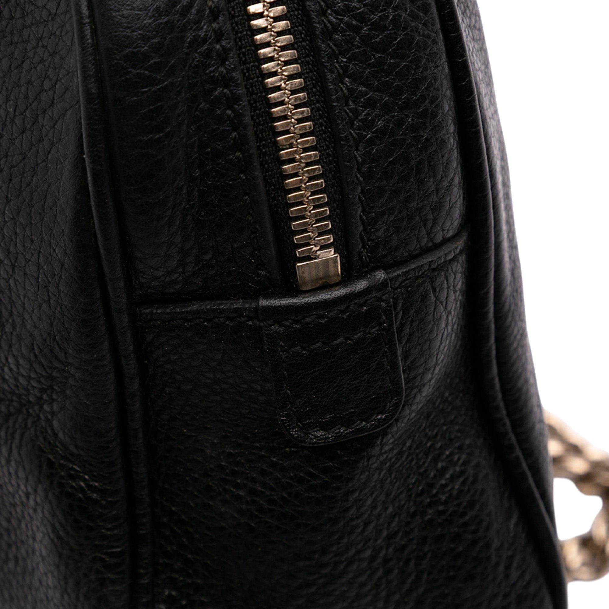 Pebbled Leather Soho Chain Zip Shoulder Bag