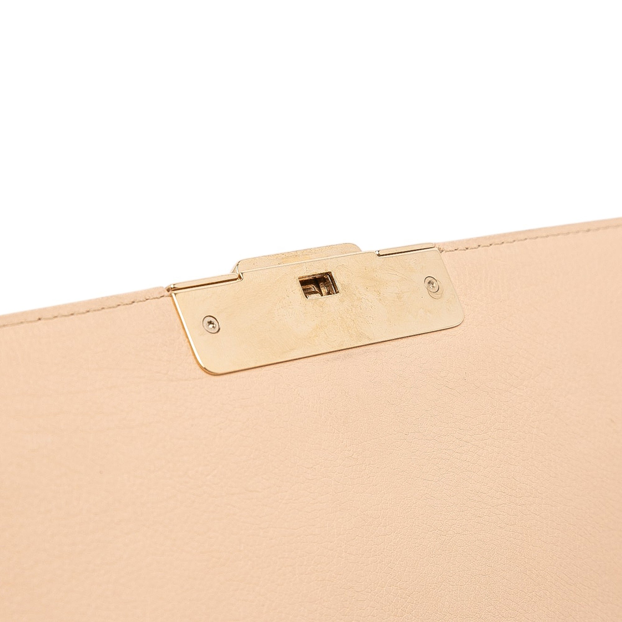 Medium Quilted Calfskin Label Click Flap