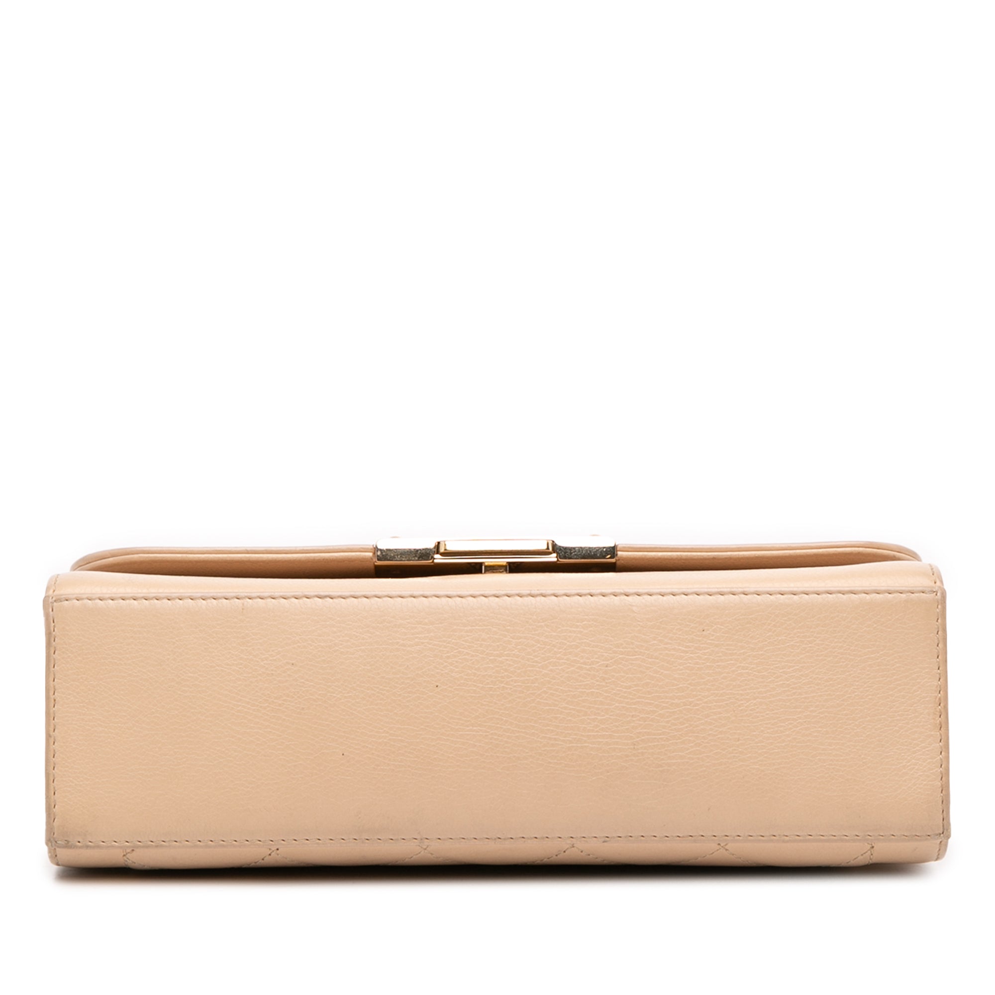 Medium Quilted Calfskin Label Click Flap