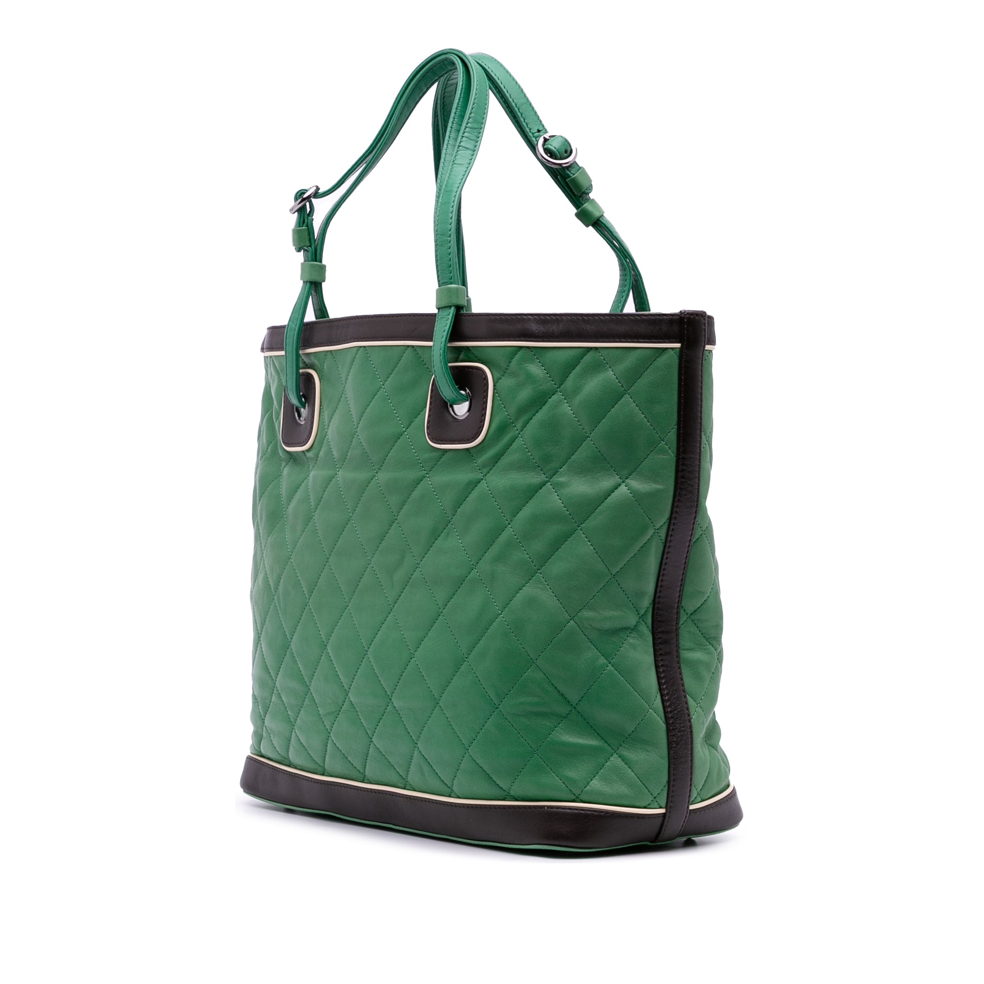 Large Quilted Lambskin Country Club Tote