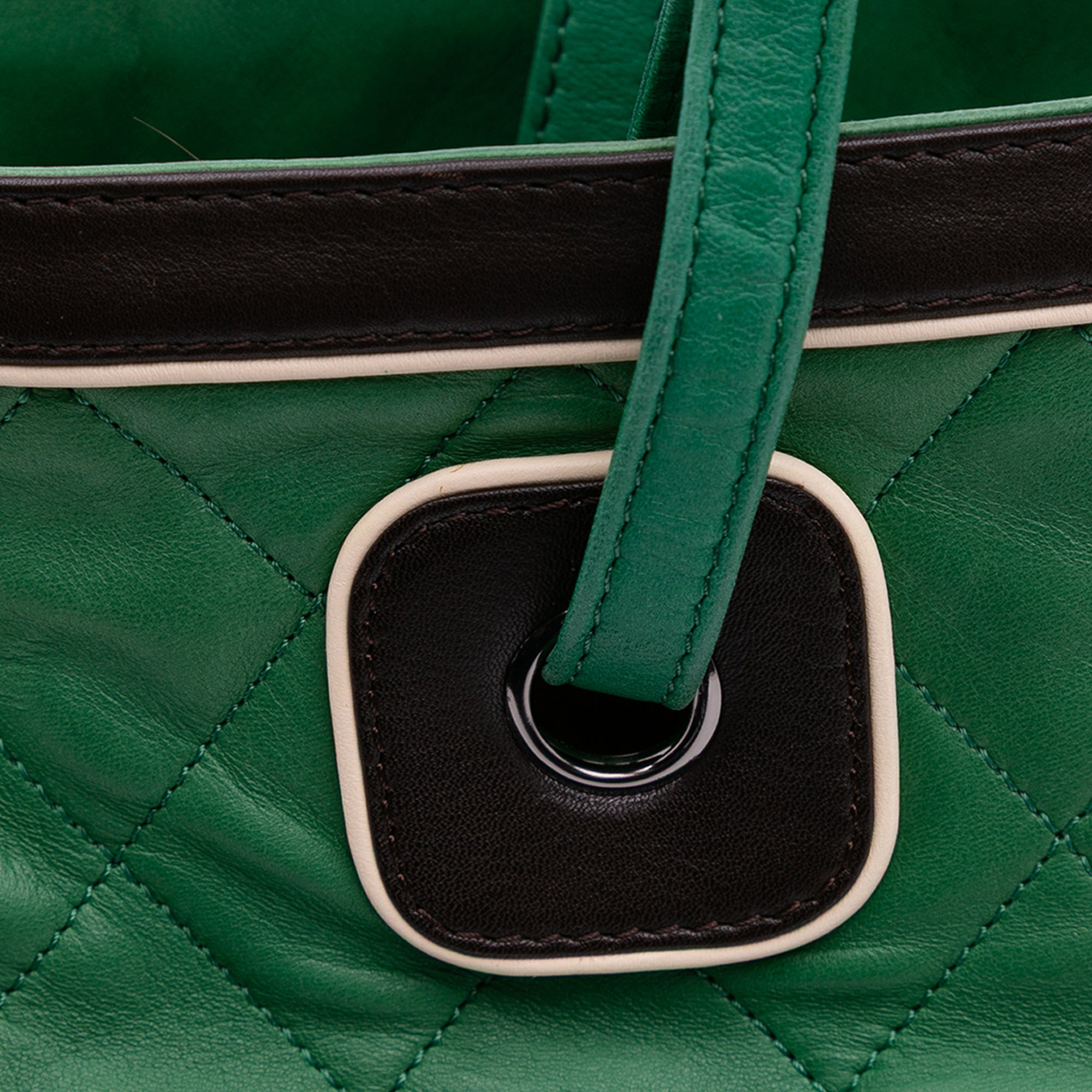 Large Quilted Lambskin Country Club Tote