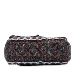 Mini Rectangular Classic Braided Tweed Single Flap
