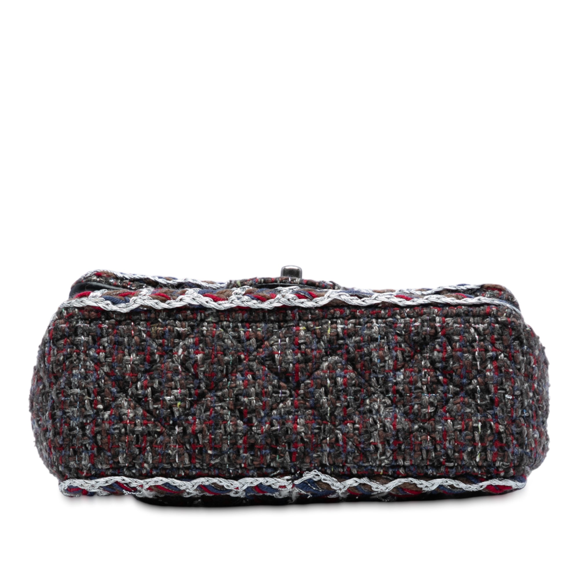 Mini Rectangular Classic Braided Tweed Single Flap