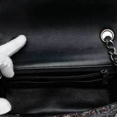 Mini Rectangular Classic Braided Tweed Single Flap