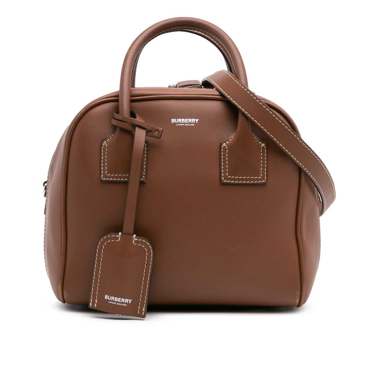 Small Smooth Calfskin Cube Satchel