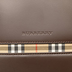 House Check Trimmed Leather Shoulder Bag