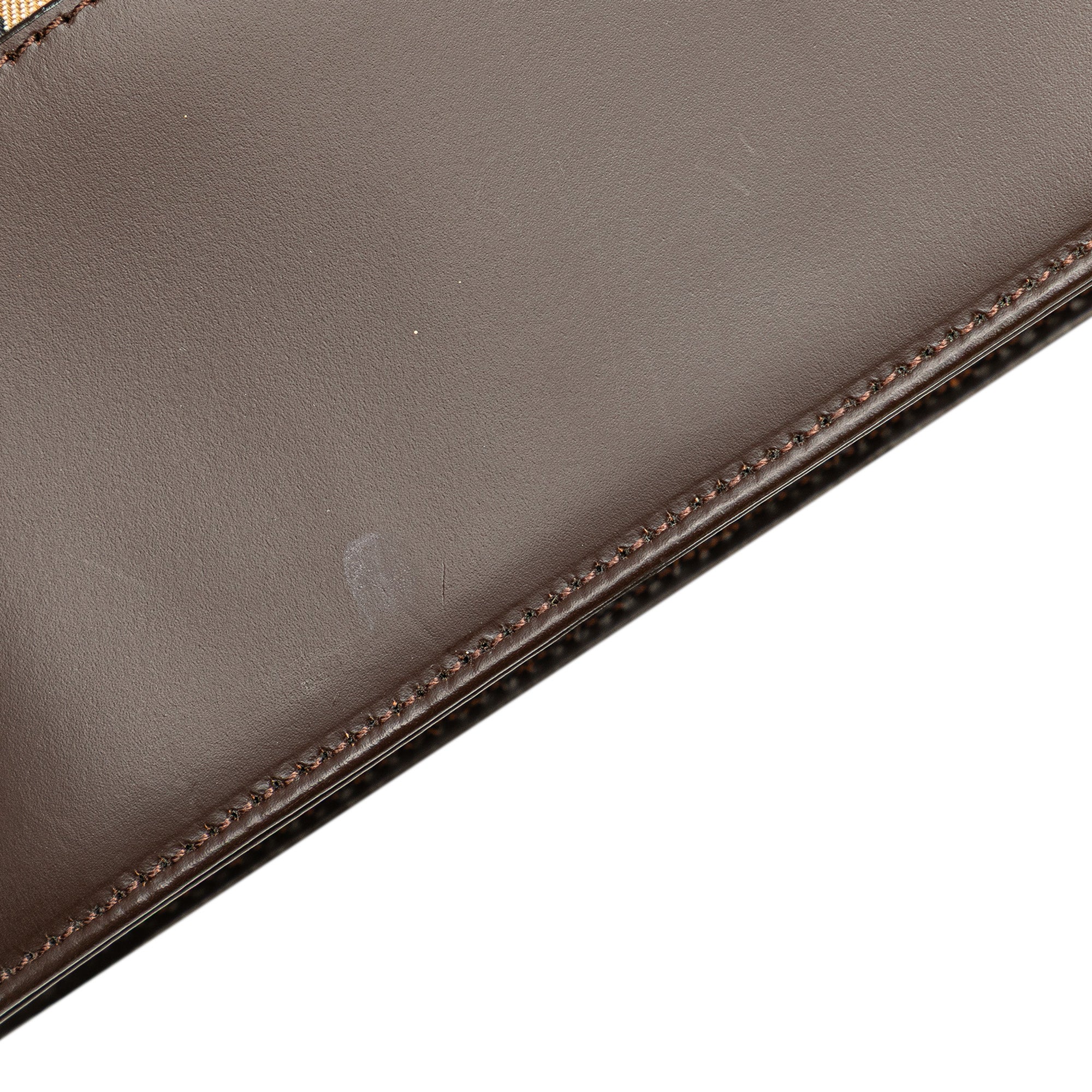 House Check Trimmed Leather Shoulder Bag