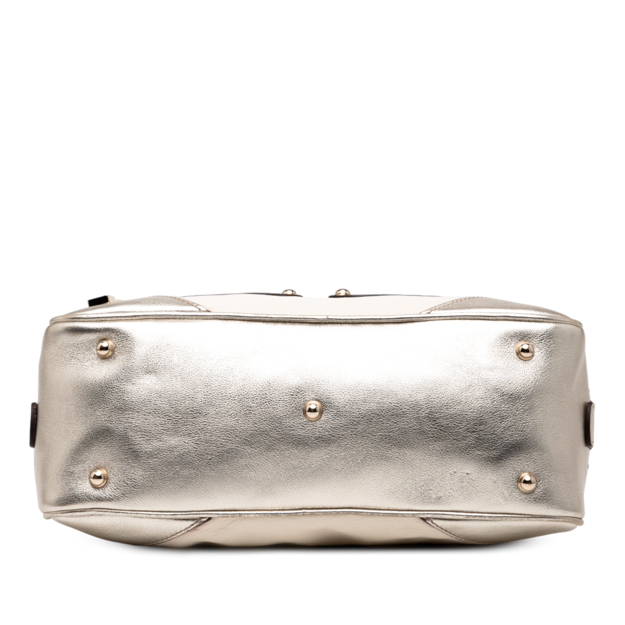 Small Leather Web Capri Shoulder Bag