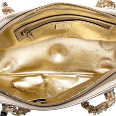 Small Leather Web Capri Shoulder Bag