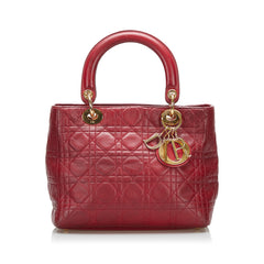 Medium Lambskin Cannage Lady Dior