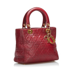 Medium Lambskin Cannage Lady Dior