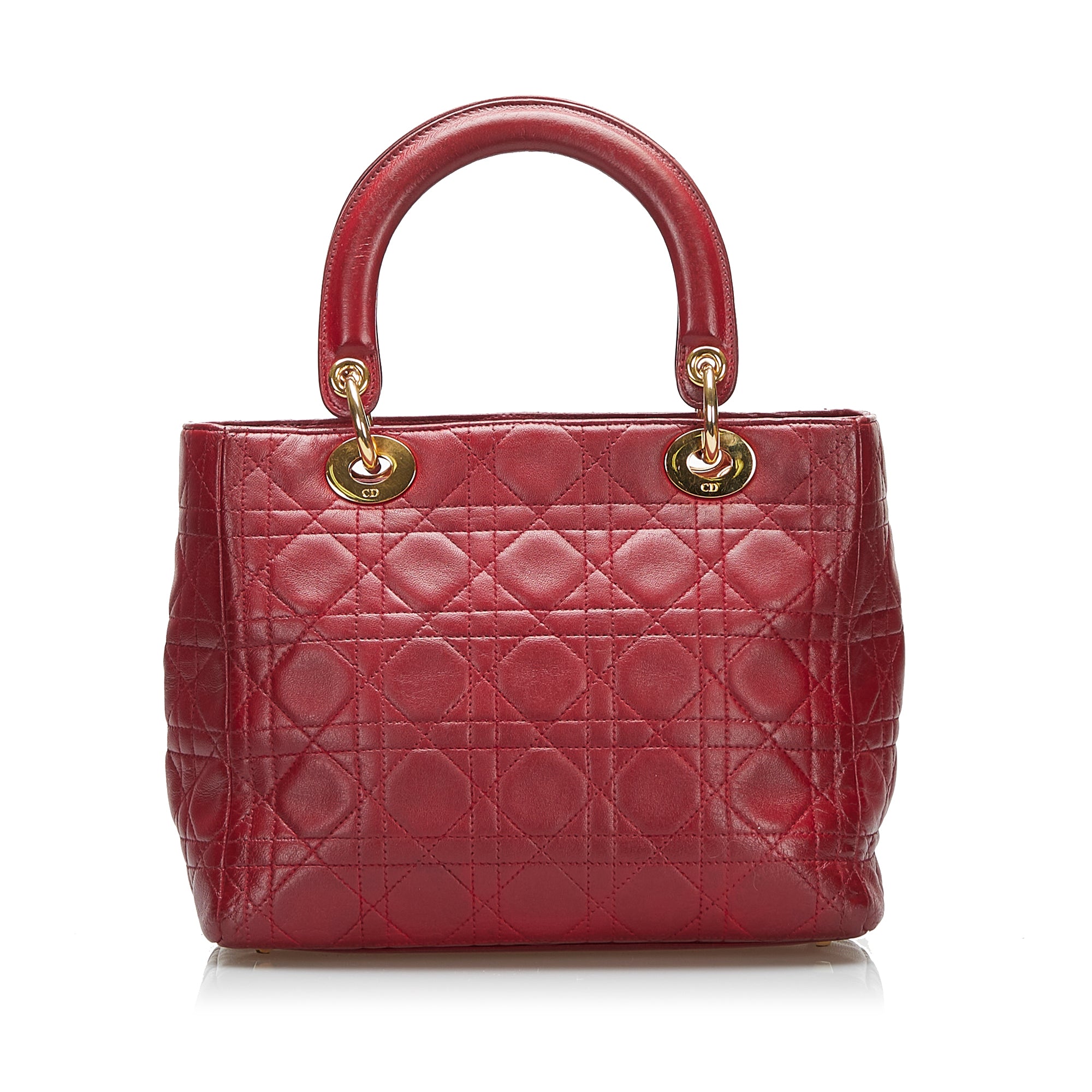 Medium Lambskin Cannage Lady Dior