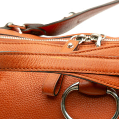 Large Pebbled Calfskin Icon Bit Satchel