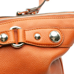 Large Pebbled Calfskin Icon Bit Satchel