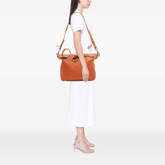 Large Pebbled Calfskin Icon Bit Satchel