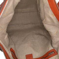 Large Pebbled Calfskin Icon Bit Satchel