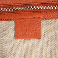 Large Pebbled Calfskin Icon Bit Satchel