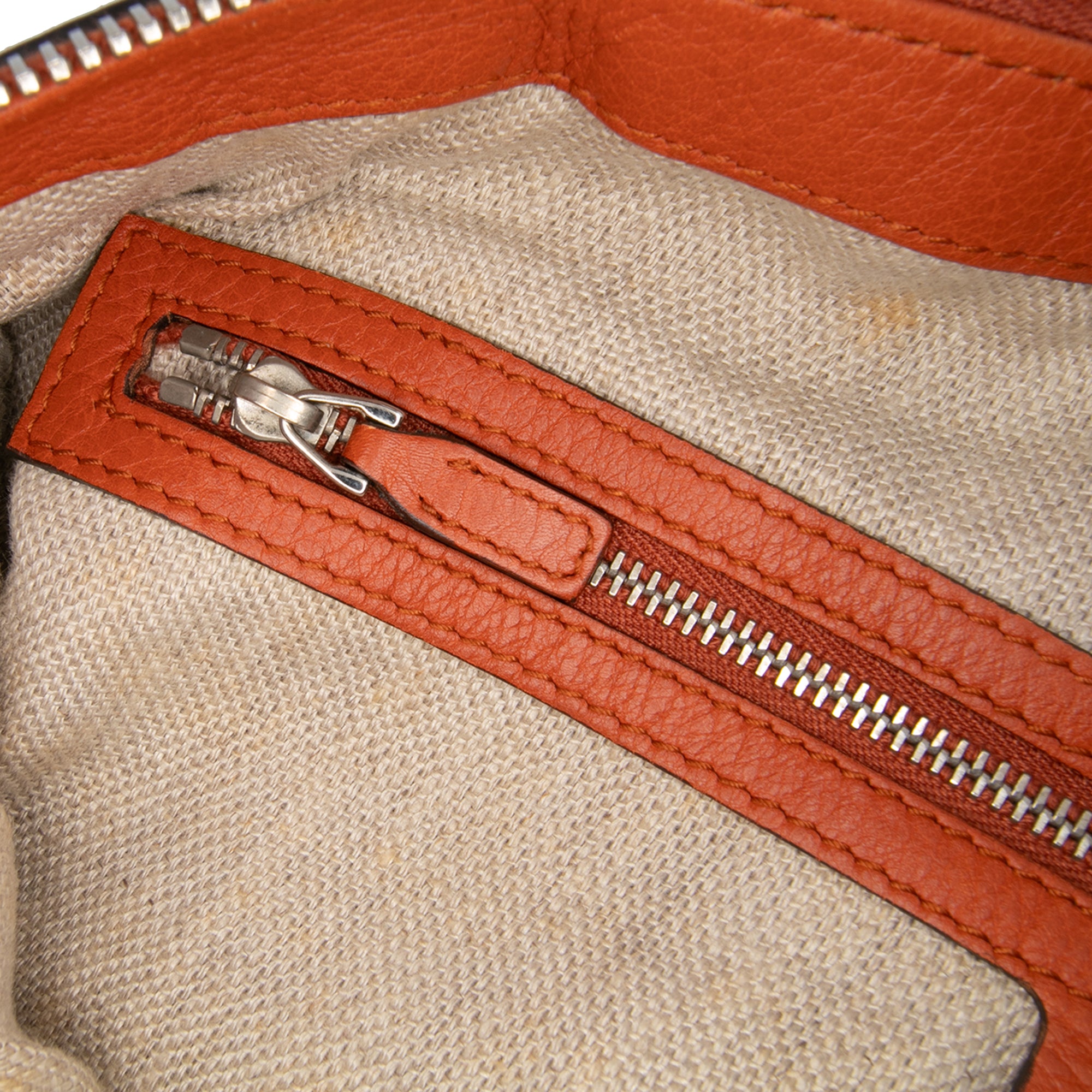 Large Pebbled Calfskin Icon Bit Satchel