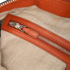 Large Pebbled Calfskin Icon Bit Satchel