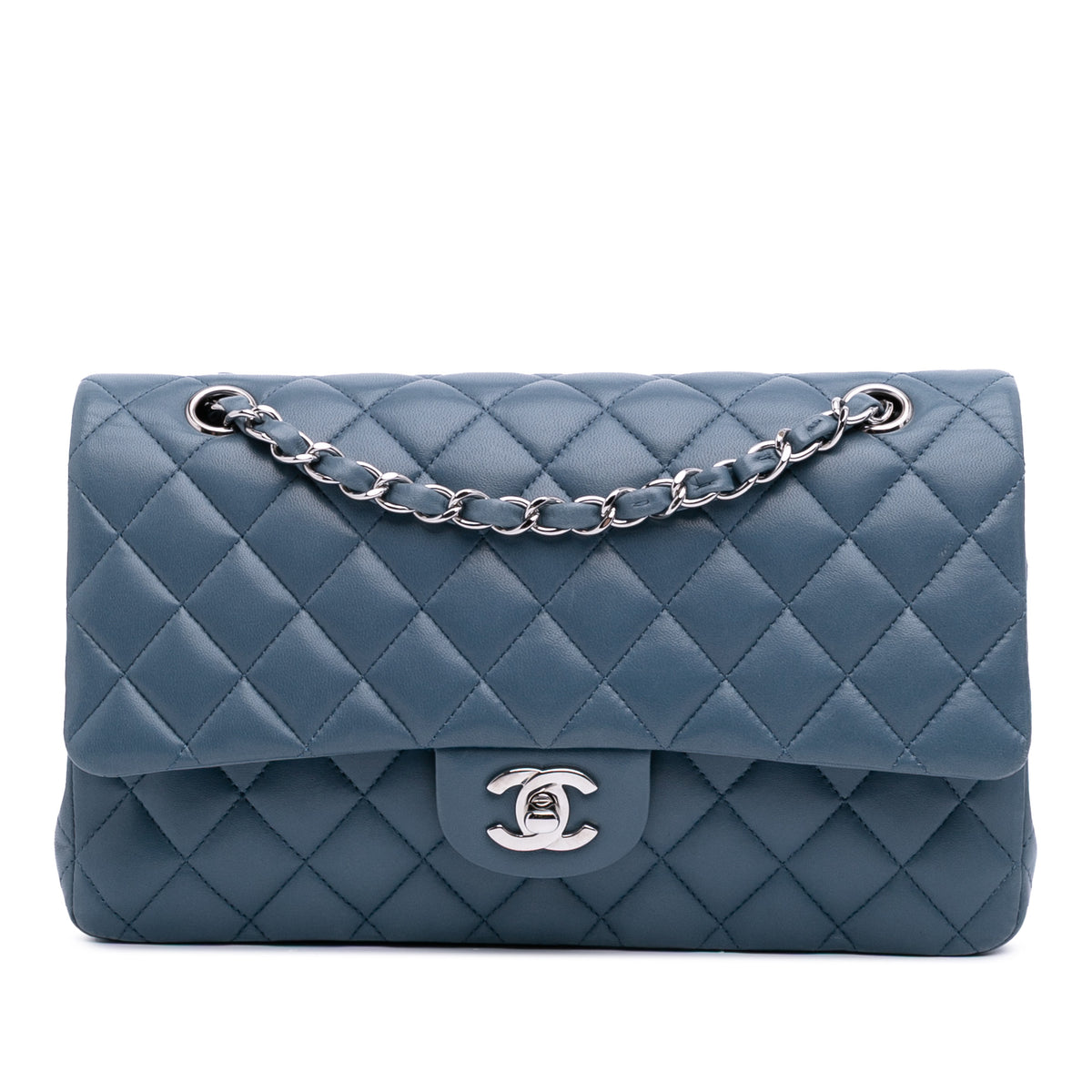 Medium Classic Lambskin Double Flap