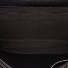 CC Embossed Calfskin Diamond Wallet On Chain