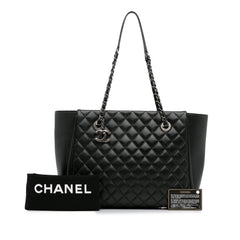 CC Charm Quilted Lambskin Leather Tote_9