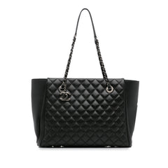 CC Charm Quilted Lambskin Leather Tote_0