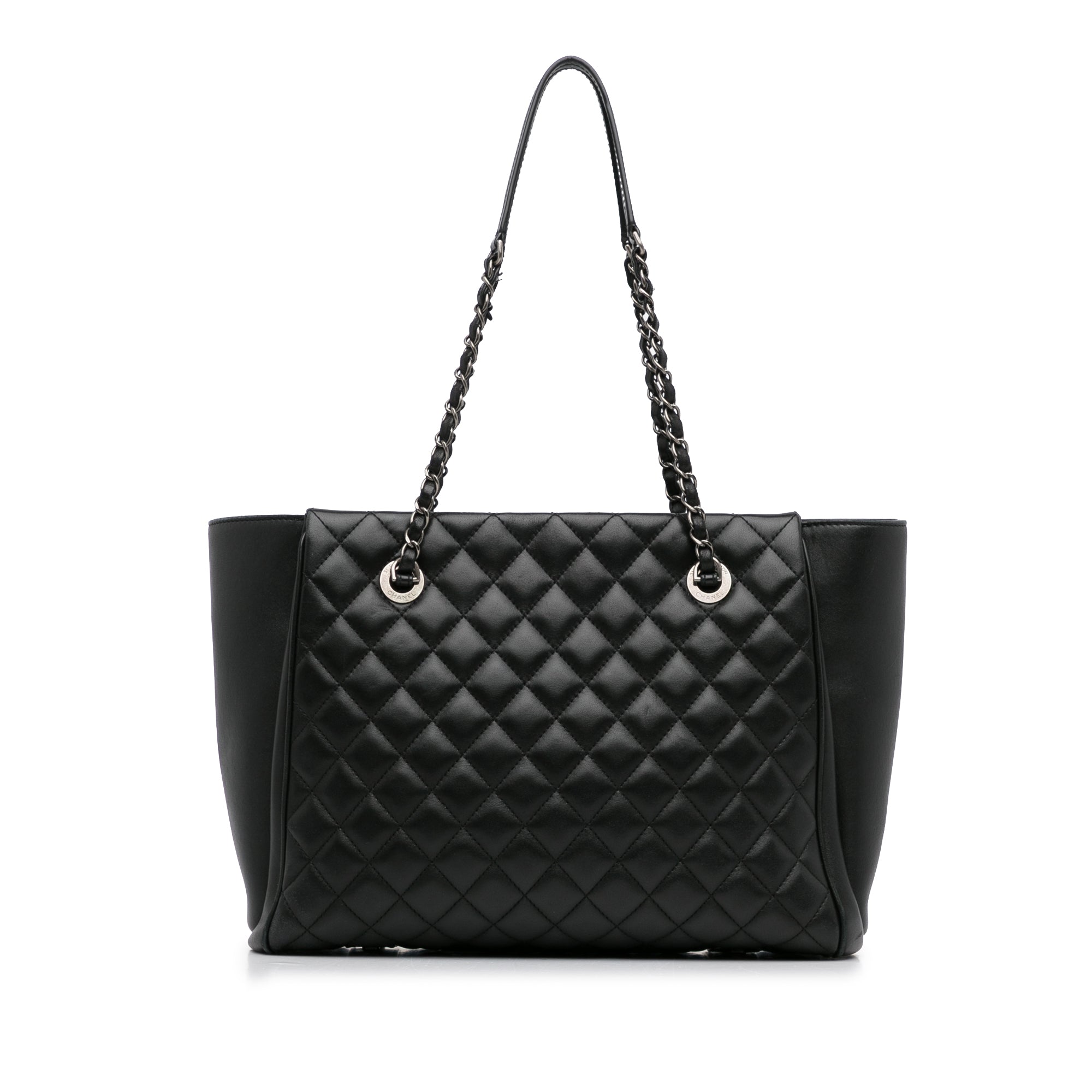 CC Charm Quilted Lambskin Leather Tote_3